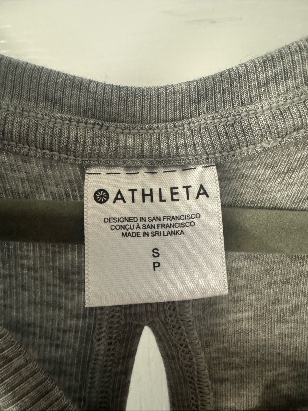 Athleta Grey Ribbed Tank Top - Picture 3 of 9